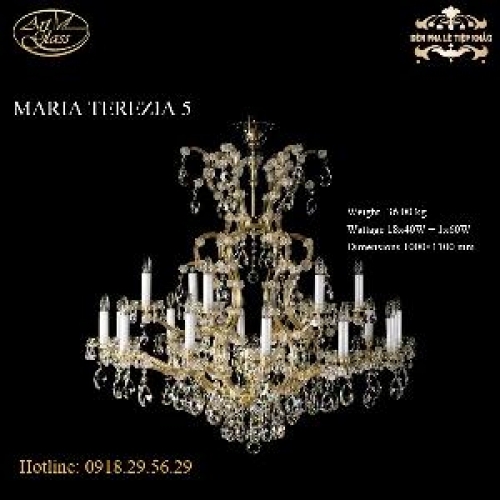 Đèn pha lê Tiệp Khắc cao cấp dòng đèn Maria Theresa